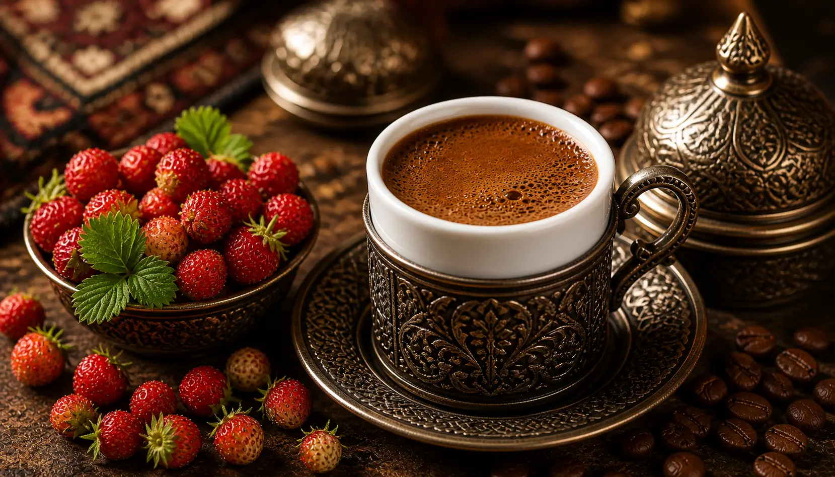 Dağ Çilekli Türk Kahvesi